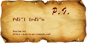 Pál Irén névjegykártya