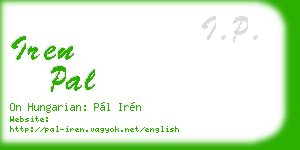 iren pal business card