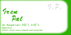 iren pal business card